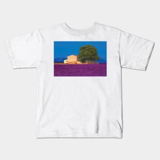 Provence Lavender Field In The Valensole Plateau Kids T-Shirt